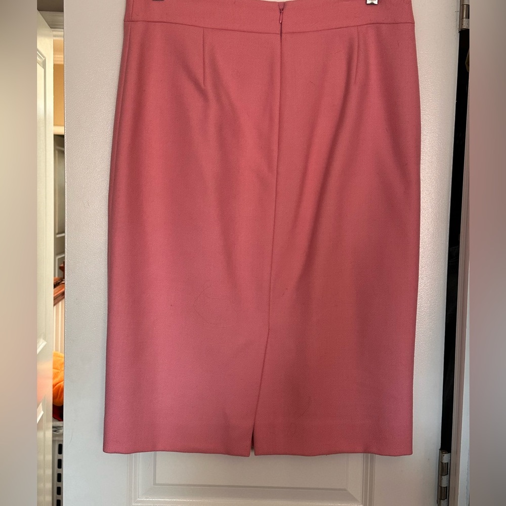 J Crew pink wool No.2 pencil skirt.